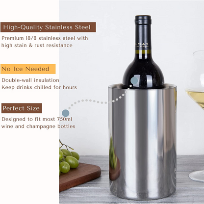 Double Wall Insulated Wine Cooler 1.6L