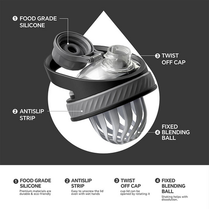 24oz Vacuum Insulated Stainless Steel Shaker Bottle