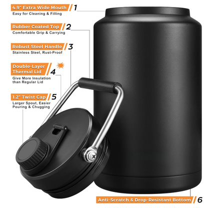 Water Bottles/Jugs 12oz/18oz/26oz/36oz/64oz/84oz/128oz