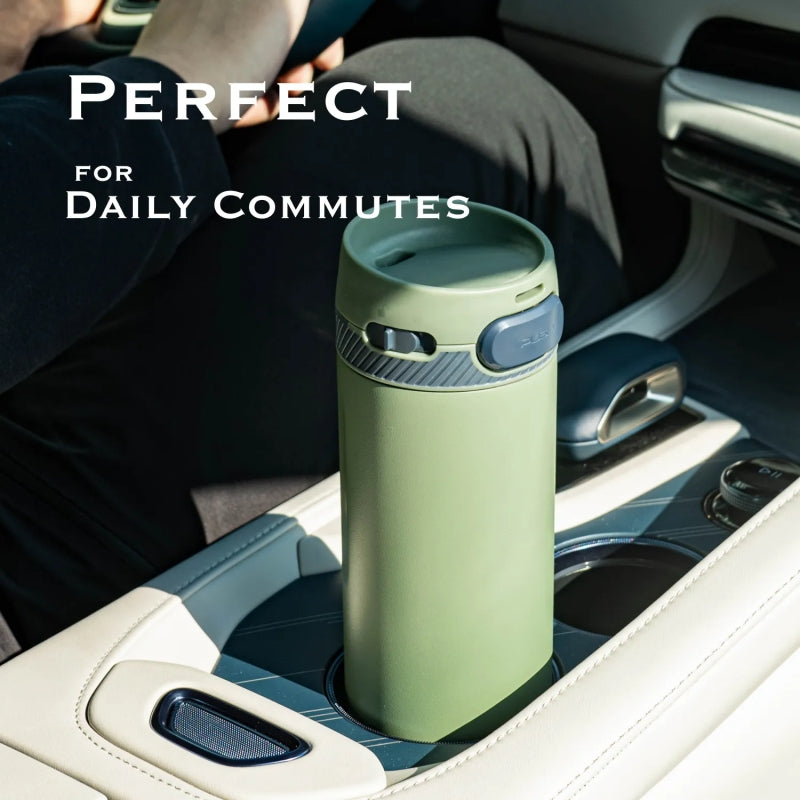 17oz Vacuum Insulated Stainless Steel Coffee Tumbler with Push Button Lid & Leakproof