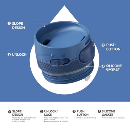 17oz Vacuum Insulated Stainless Steel Coffee Tumbler with Push Button Lid & Leakproof