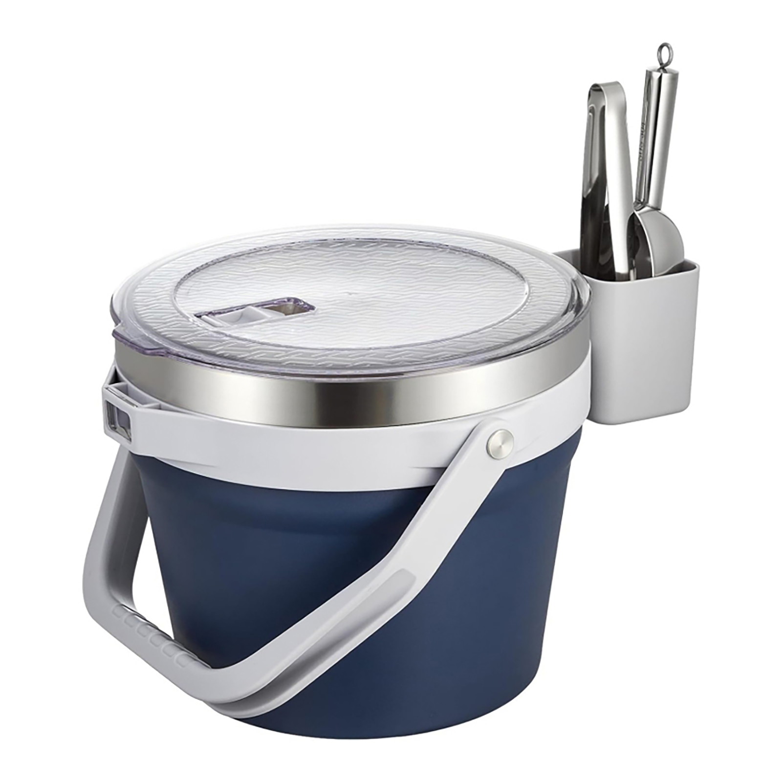 7L Vacuum Insulated Ice Bucket with Lid and Scoop&Tong